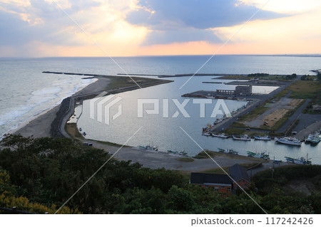 Evening view of Iioka fishing port 03 117242426