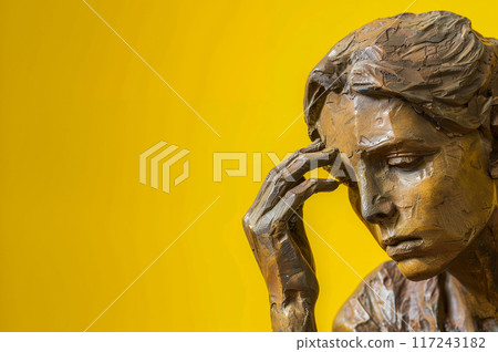 Statue of a troubled person Statue of a troubled person 117243182