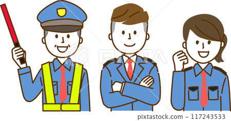 男性和女性交通警衛/警衛 117243533