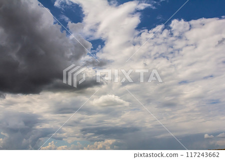 Clouds in the blue sky Panoramic image texture background graphic resources design Meteorology, heaven hope peace concept Clouds in the blue sky Panoramic image texture background graphic resources design Meteorology, heaven hope peace concept 117243662