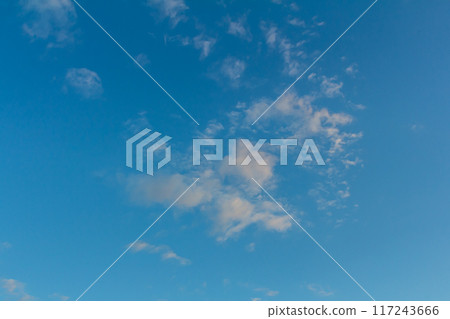 The vast blue sky and clouds sky 117243666