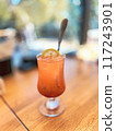 cold drink on the table 117243901