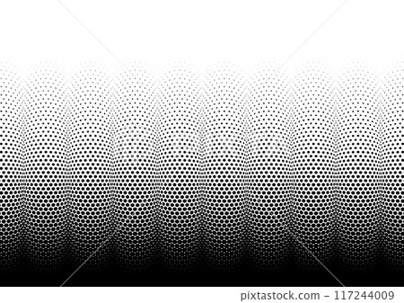 Drape dots gradient. Abstract background. Special screentone. 117244009