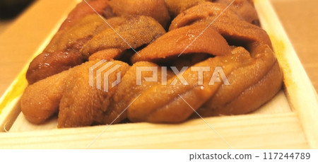 盒裝海膽8的特寫圖 117244789