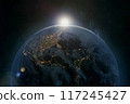 image of the earth seen from space. 3d render. 117245427