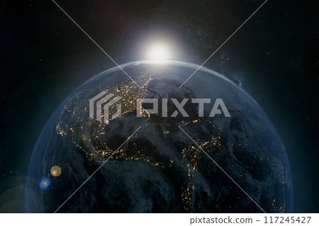 image of the earth seen from space. 3d render. 117245427
