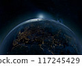 image of the earth seen from space. 3d render. 117245429