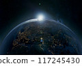 image of the earth seen from space. 3d render. 117245430