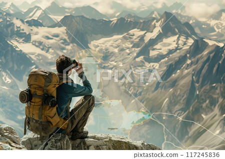 hiking, mountain, man 117245836
