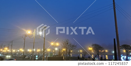 Night view of Kushiro, around Nusamai Bridge Night view of Kushiro, around Nusamai Bridge 117245837