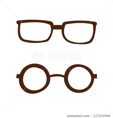 Eye sight glasses set flat doodle illustration. Health and optical concept Eye sight glasses set flat doodle illustration. Health and optical concept 117247040