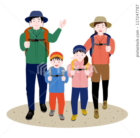Illustrations depicting outdoor camping and mountain climbing scenes in autumn and winter for families and parents to enjoy with their children and kids Illustrations depicting outdoor camping and mountain climbing scenes in autumn and winter for families and parents to enjoy with their children and kids 117247787