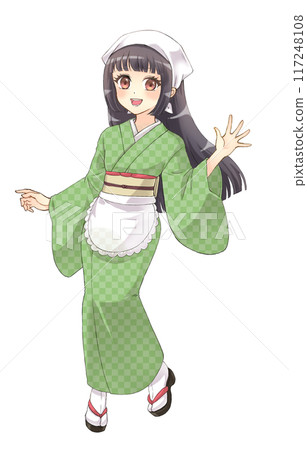 萌系動漫風格人物肖像:茶館裡穿著和服的女孩 萌系動漫風格人物肖像:茶館裡穿著和服的女孩 117248108