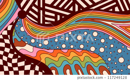 Abstract hippie decor. 117249128
