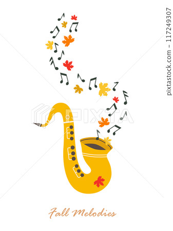 Saxophone Live Music cute cartoon vector icon Saxophone Live Music cute cartoon vector icon 117249307