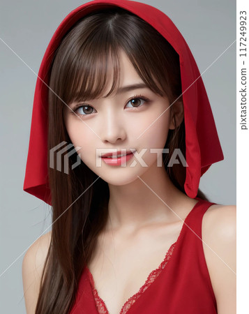 A long-haired girl from Minato Ward dressed as Little Red Riding Hood 117249923