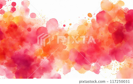 Grainy red and yellow watercolor 117250031