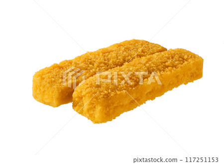 Deep fried fish fingers snacks fastfood isolated . Deep fried fish fingers snacks fastfood isolated . 117251153