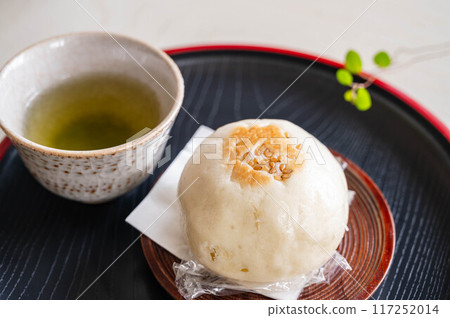 Oyaki and green tea Oyaki and green tea 117252014