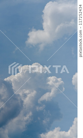 藍天白雲（豎構圖） 117252434