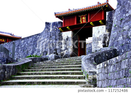 The "Rokukokumon" gate at the top of the stone steps 117252486