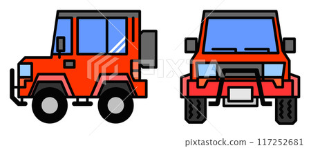 A 4WD car that is strong on rough roads and snowy roads 117252681