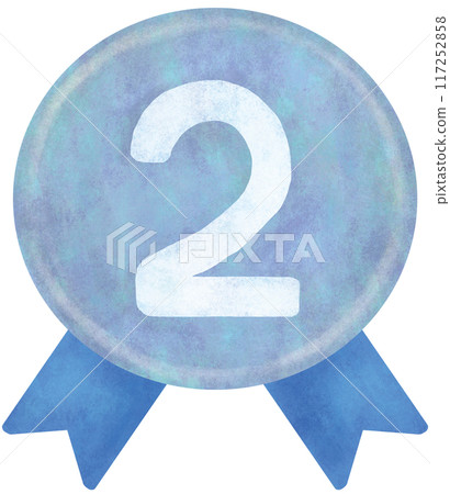 Second place medal award illustration material 117252858
