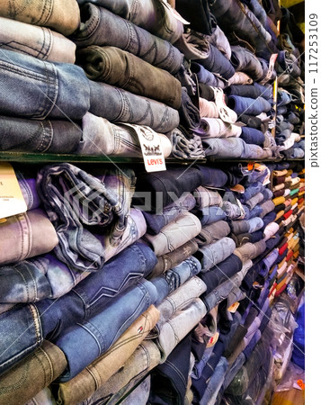 Utter pardesh , india - Clothes , A picture of clothes shop in noida 30 november 2020 Utter pardesh , india - Clothes , A picture of clothes shop in noida 30 november 2020 117253109