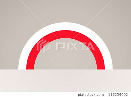 Semicircular flag of Poland 117254002