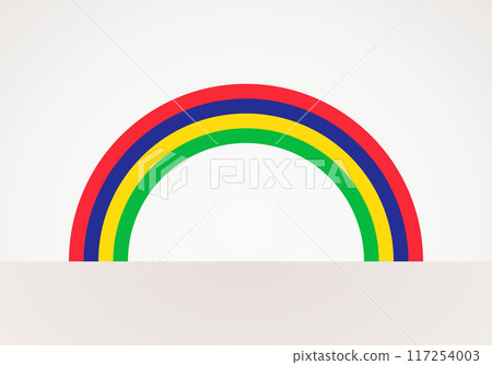 Semicircular flag of Mauritius 117254003