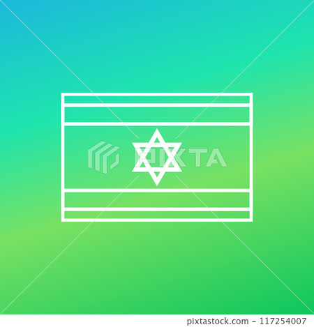 Outline flag of Israel 117254007