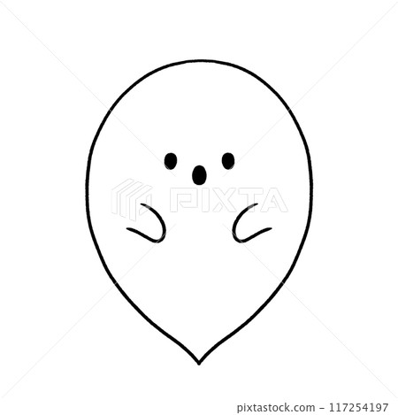 Black and white cute ghost 117254197
