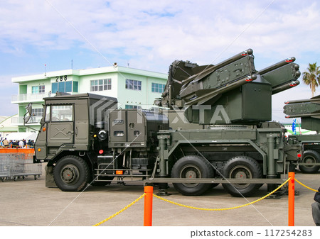 展出的航空自衛隊81式近程地空導彈發射裝置 117254283
