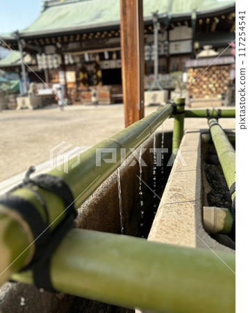 Chozuya (purification fountain) at shrines and temples Chozuya (purification fountain) at shrines and temples 117254541