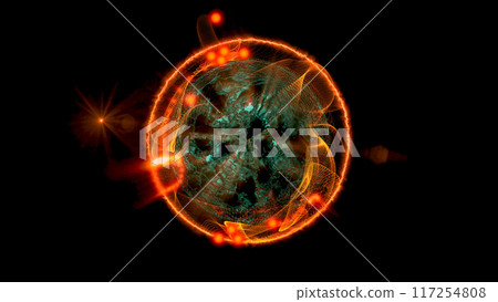 energy sector.Futuristic magical plasma circle  glows in space. 117254808