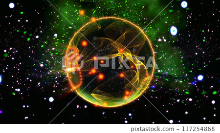energy sector.Futuristic magical plasma circle  glows in space. 117254868