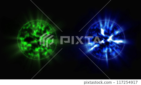 energy sector.Futuristic magical plasma circle glows in space. energy sector.Futuristic magical plasma circle glows in space. 117254917
