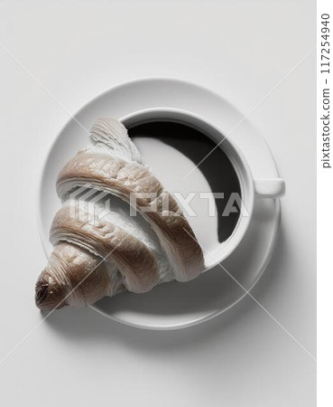 roll with coffee 117254940