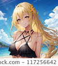 泳裝金髮巨乳美女 117256642