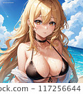 泳裝金髮巨乳美女 117256644
