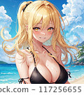 泳裝金髮巨乳美女 117256655