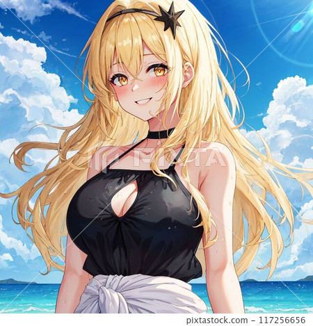 泳裝金髮巨乳美女 117256656