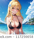 泳裝金髮巨乳美女 117256658