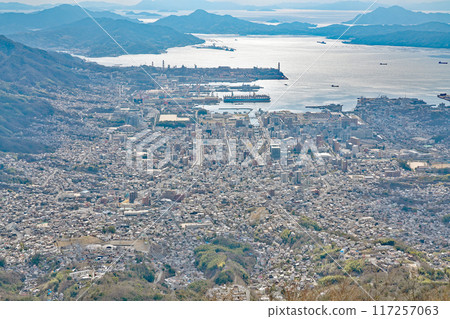 [Overlooking Kure city from Haigamine Observatory] Tochiharacho, Kure city, Hiroshima prefecture 117257063