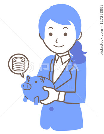 穩穩存錢的上班族女工 117258092