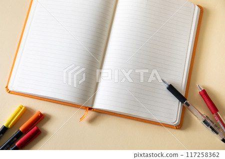 Notebook and pen Notebook and pen 117258362