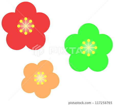 梅花隨季節綻放，絢麗多彩 117258765