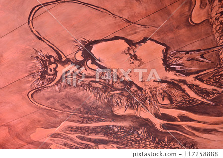 龍元院、海祖堂、天花板上的紅龍畫 117258888