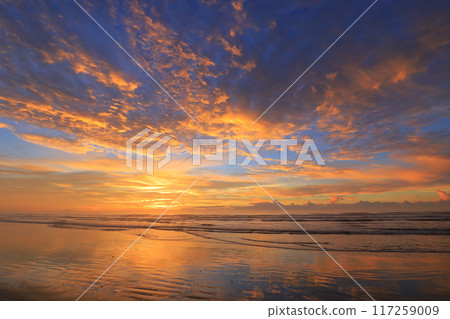 beautiful beach sunrise beautiful beach sunrise 117259009