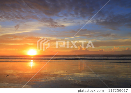 beautiful beach sunrise beautiful beach sunrise 117259017